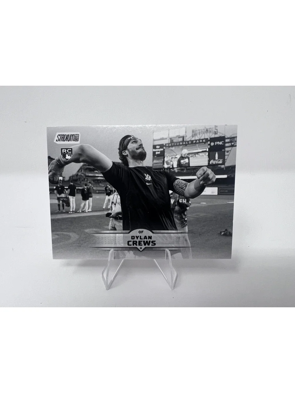 2025 Stadium Club Dylan Crews Rookie Black & White SSP Nationals RC #102